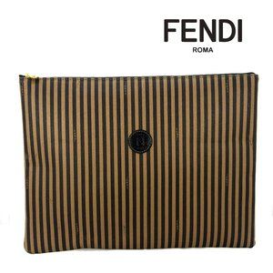 FENDI Pouch Bag Vintage Authentic Penguin Stripes